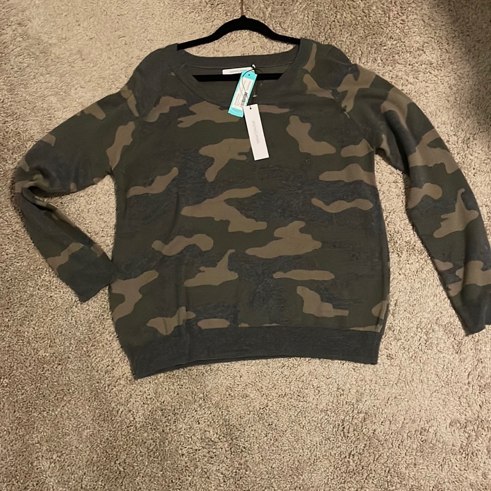 Stitches and Stripes Army Print Sweater